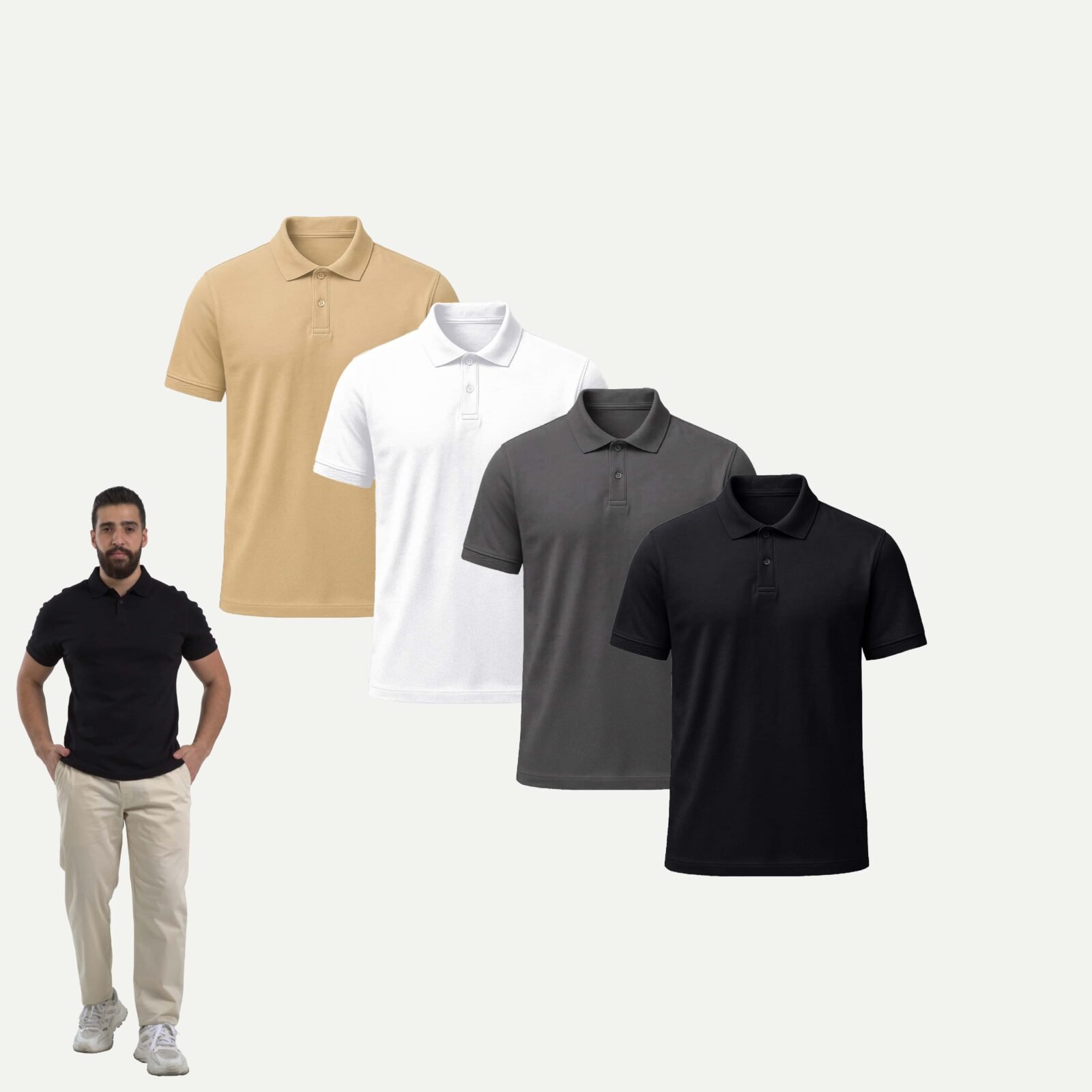 Cloud Pima Polo Shirt – Pack of 4